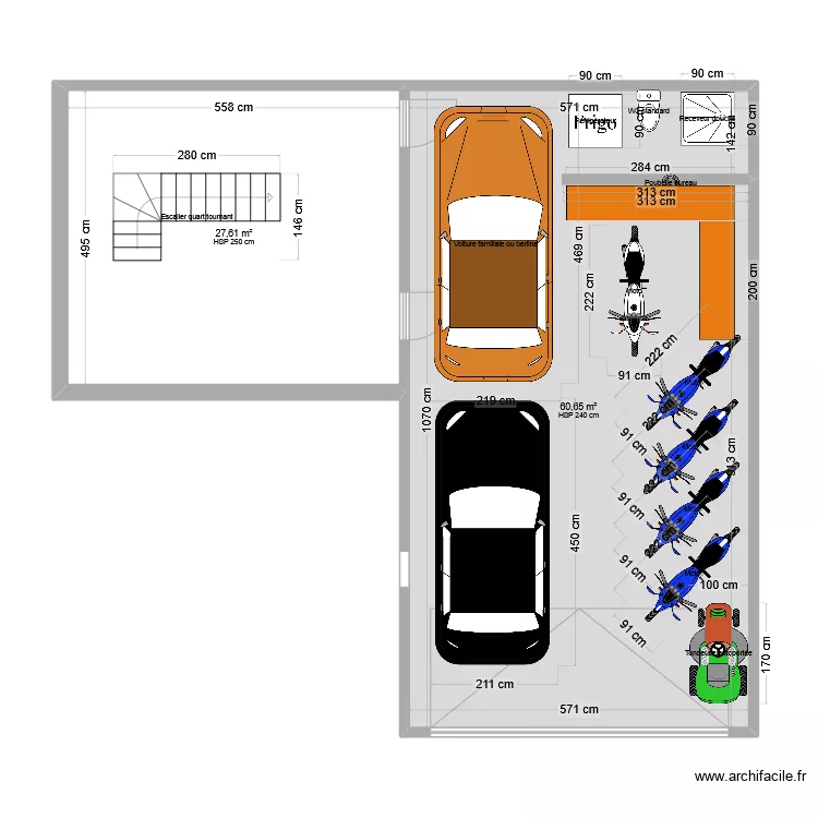 garage. Plan de 
