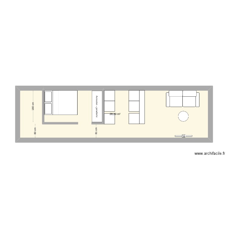 PLAN MIMOSAS T2. Plan de 0 pièce et 0 m2