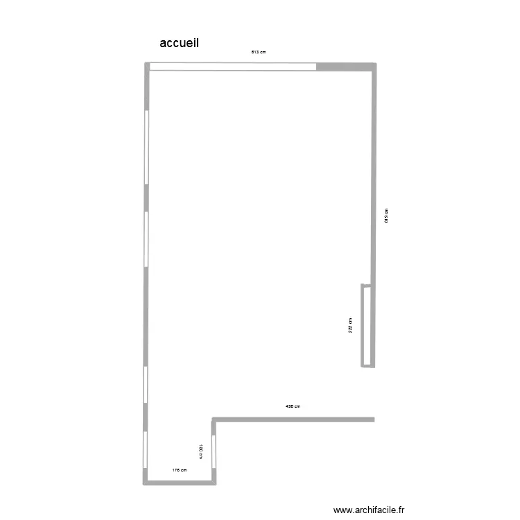 accueil vide. Plan de 