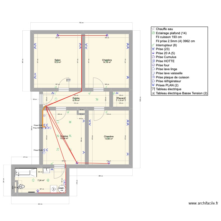 RDC Yutz. Plan de 9 pièces et 71 m2