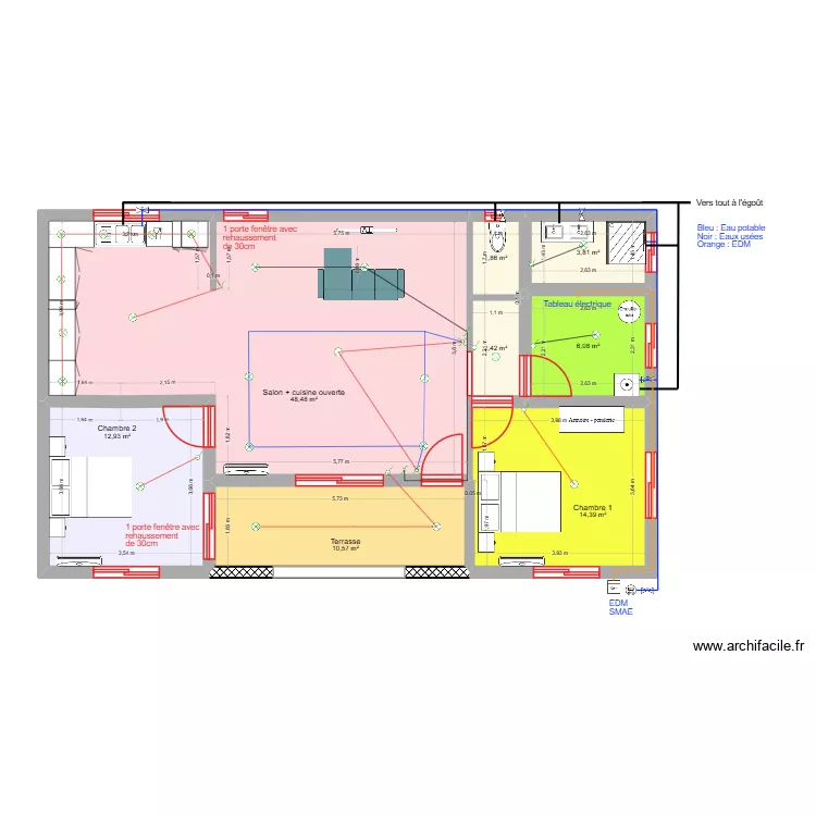 Projet Iloni Niveau 1_V3. Plan de 8 et 101 m² Projet Iloni Niveau 1_V3. Plan de 8 et 101 m²