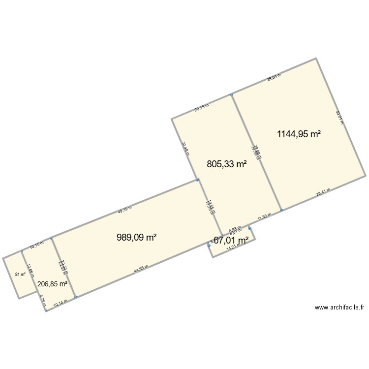 64abis. Plan de 6 pièces et 3294 m2