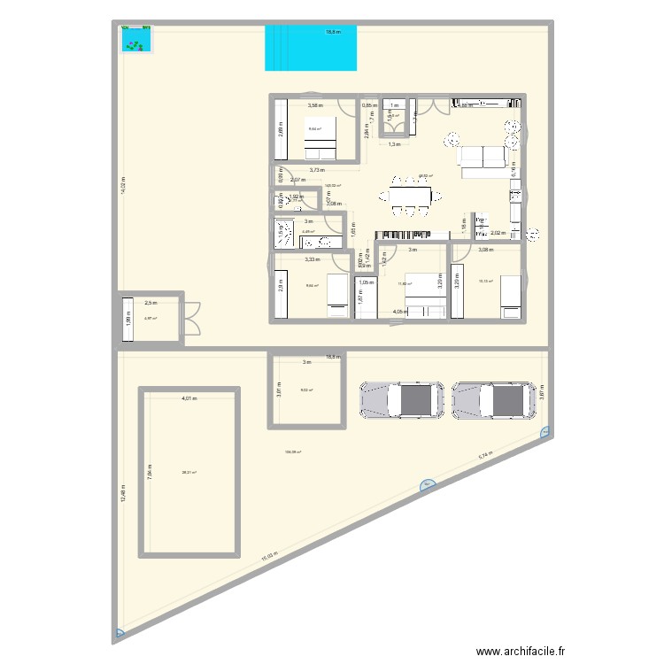 Maison_v7. Plan de 13 pièces et 554 m2