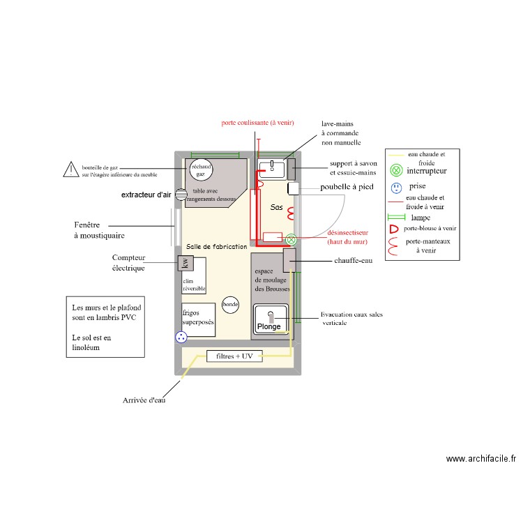 Plan caravane fromagerie. Plan de 0 pièce et 0 m2