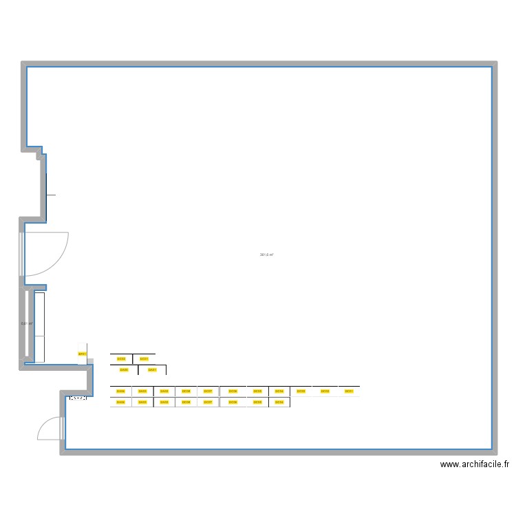 agencement. Plan de 2 pièces et 362 m2