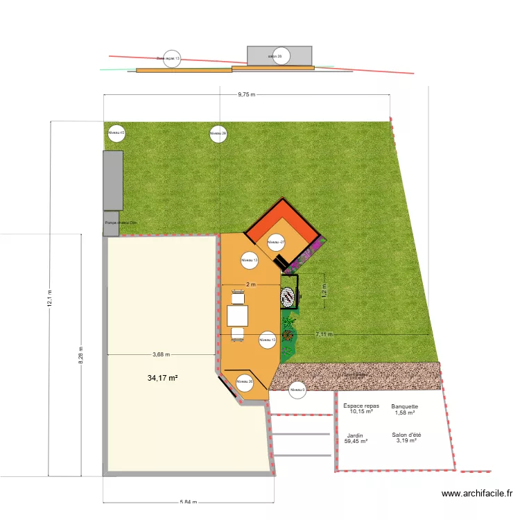 terrasses v20a. Plan de 1 et 34 m² terrasses v20a. Plan de 1 et 34 m²