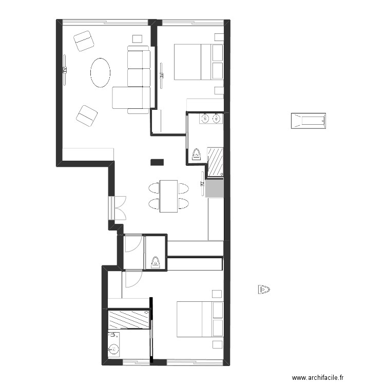 fontainebleau bis. Plan de 0 pièce et 0 m2