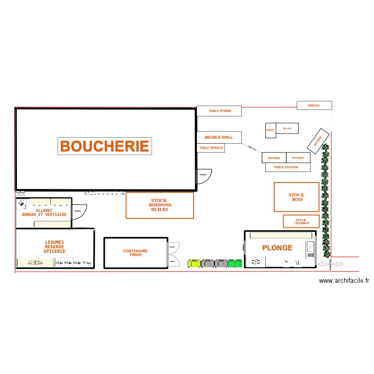 Implantation noel 2025. Plan de 5 pièces et 106 m2