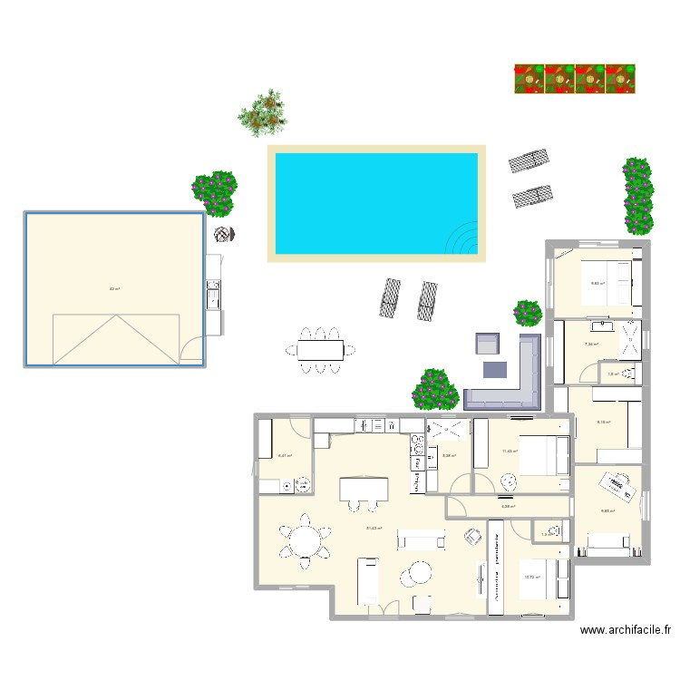 Caro et Raboune 2. Plan de 0 pièce et 0 m2