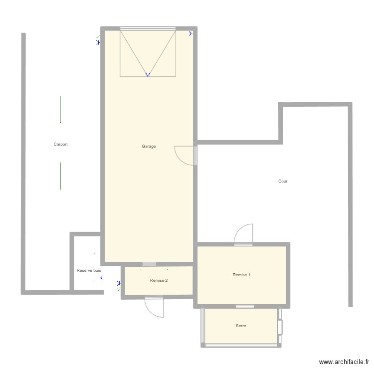 maison rdc 3eme partie1. Plan de 4 pièces et 57 m2