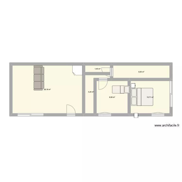 PLAN. Plan de 6 et 58 m² PLAN. Plan de 6 et 58 m²