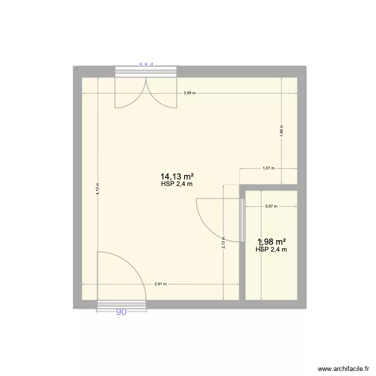 test. Plan de 2 et 16 m² test. Plan de 2 et 16 m²