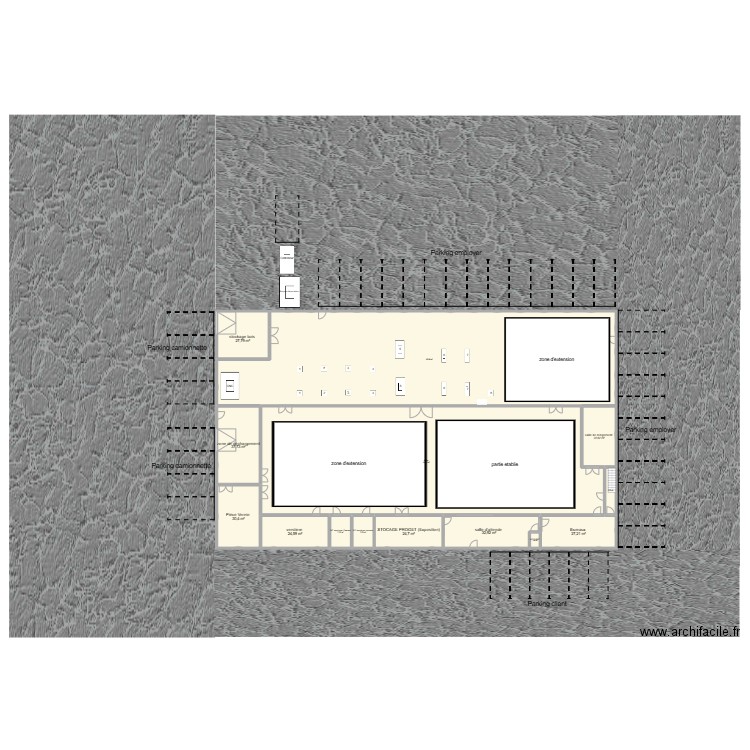ATELIER. Plan de 15 pièces et 1086 m2