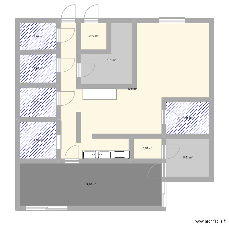Alexis. Plan de 11 pièces et 97 m2