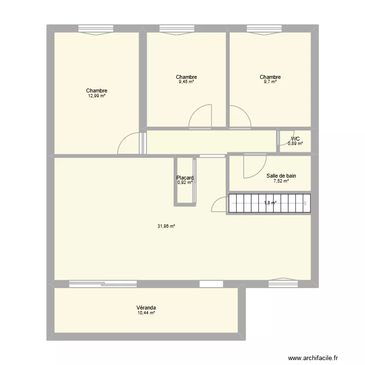 Maison futur. Plan de 9  et 86 m²