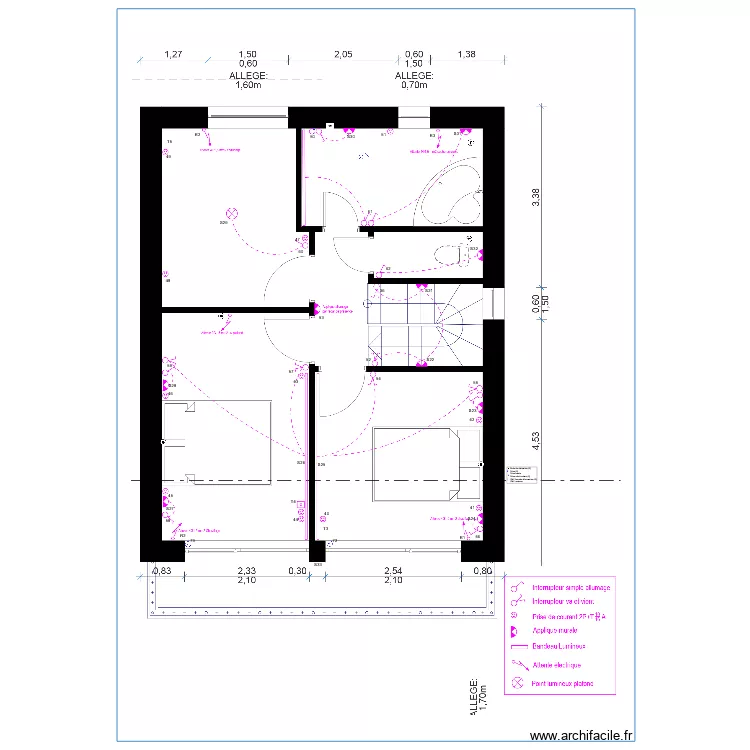 chalet zins. Plan de 