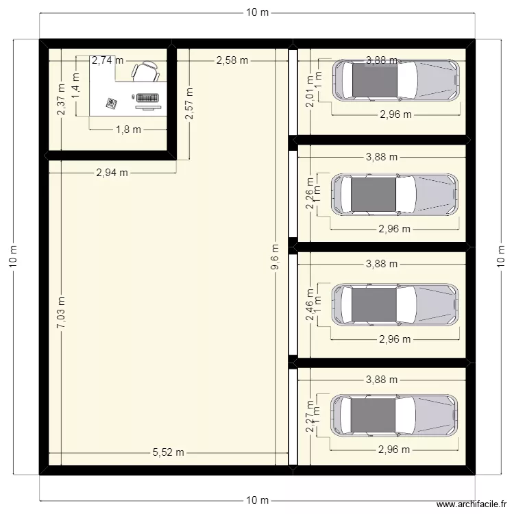PLAN 10X10 TESTE. Plan de 