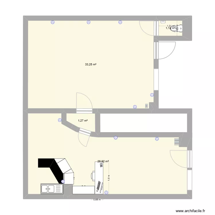 Boutique. Plan de 4 et 65 m² Boutique. Plan de 4 et 65 m²