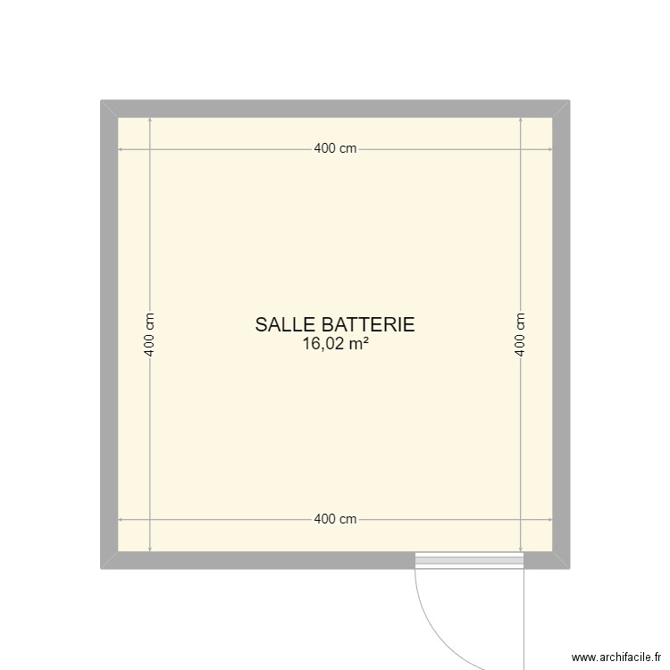 salle batteries. Plan de 0 pièce et 0 m2