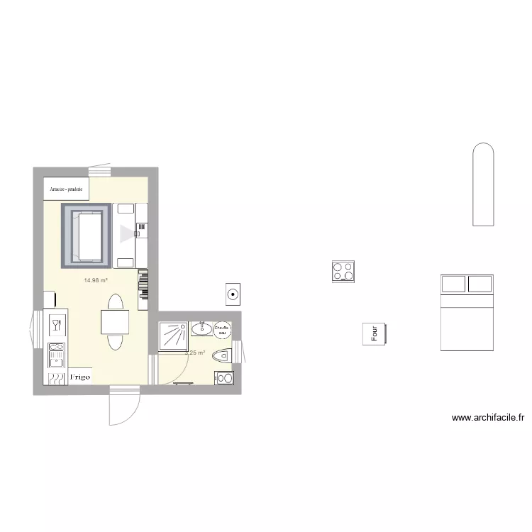 studio. Plan de 