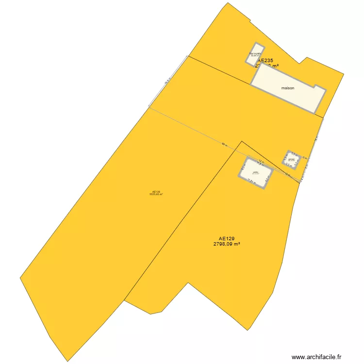 Garage 1. Plan de 4 pièces et 445 m²