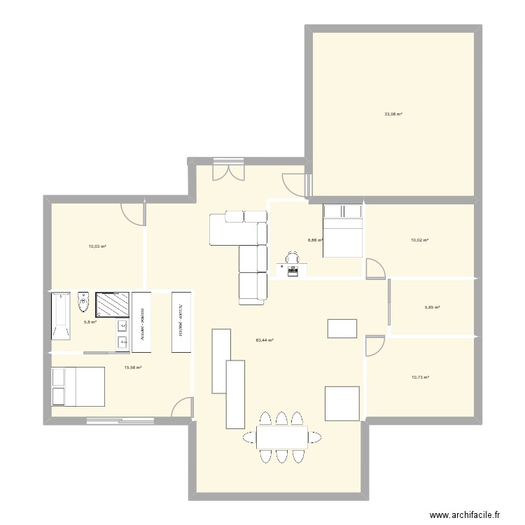 Plan Maison Mathilde flo 2. Plan de 9 pièces et 163 m2