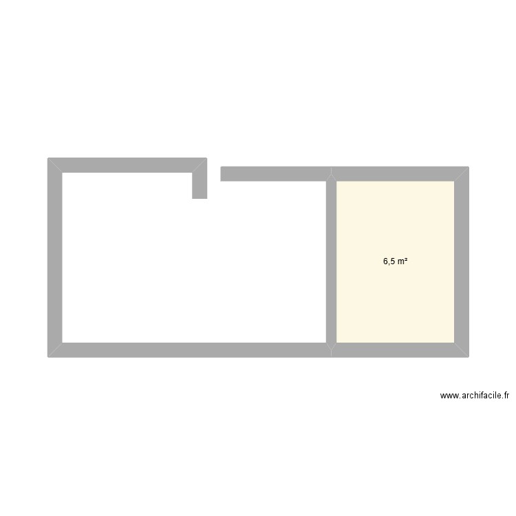cuisine salle a manger. Plan de 1 pièce et 7 m2