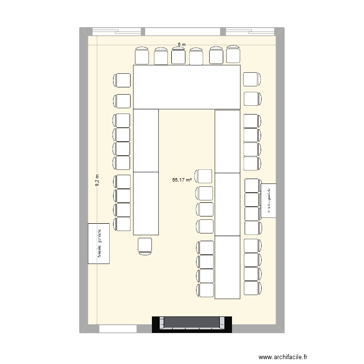 salle a manger Gilbourg 2. Plan de 1 pièce et 55 m2
