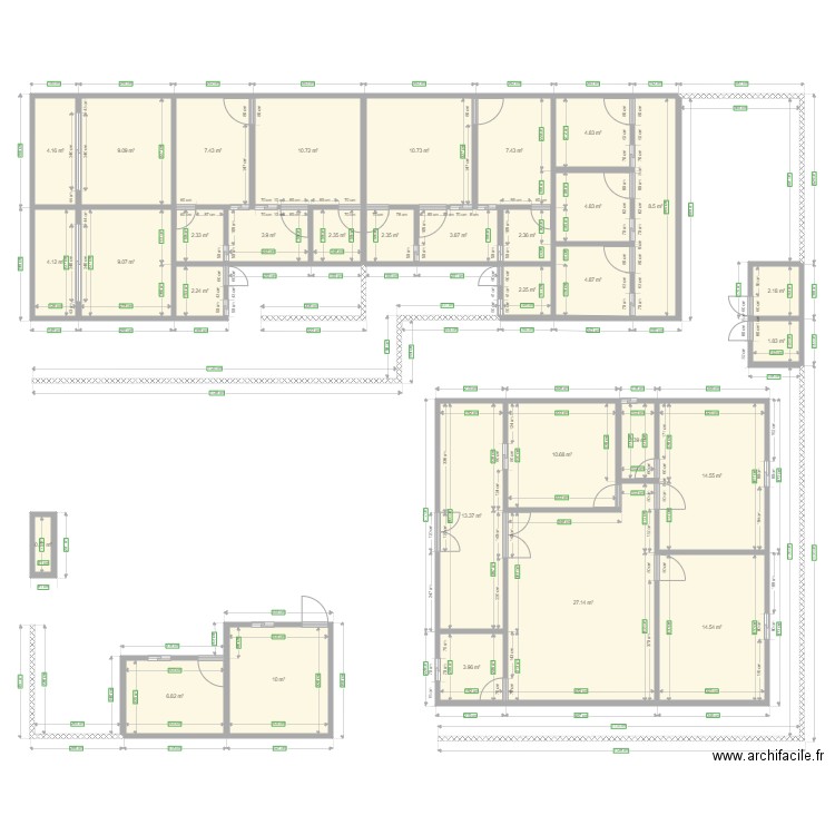 RESID OVB. Plan de 32 pièces et 216 m2