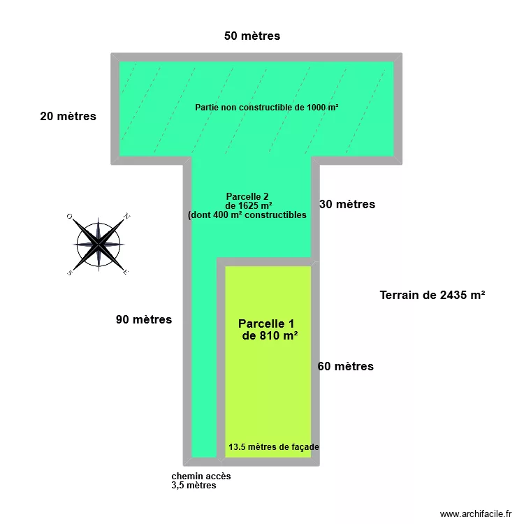 RACADOT projet 2 maison. Plan de 
