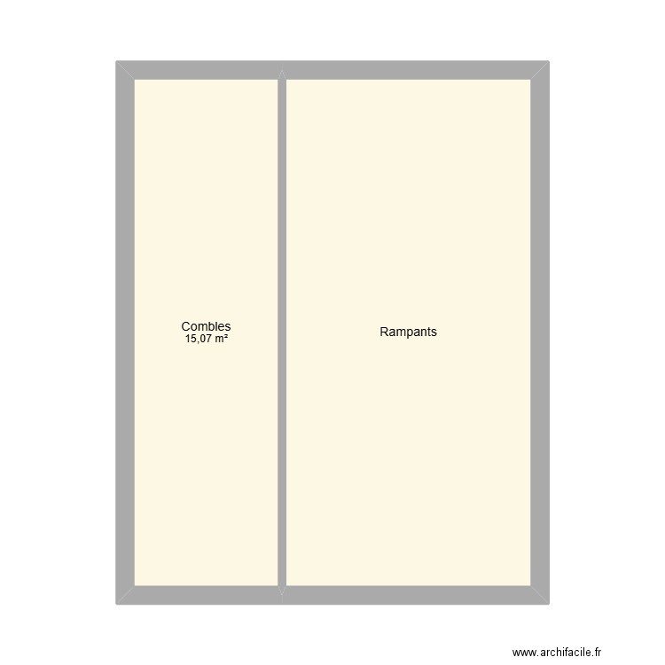 Aubin Combles. Plan de 2 pièces et 41 m2