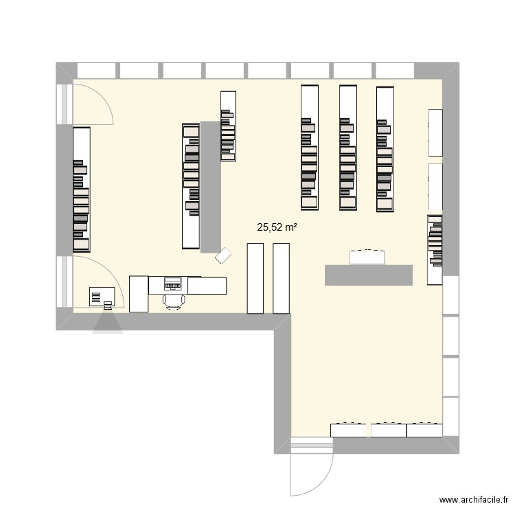 CDI. Plan de 1 pièce et 26 m2