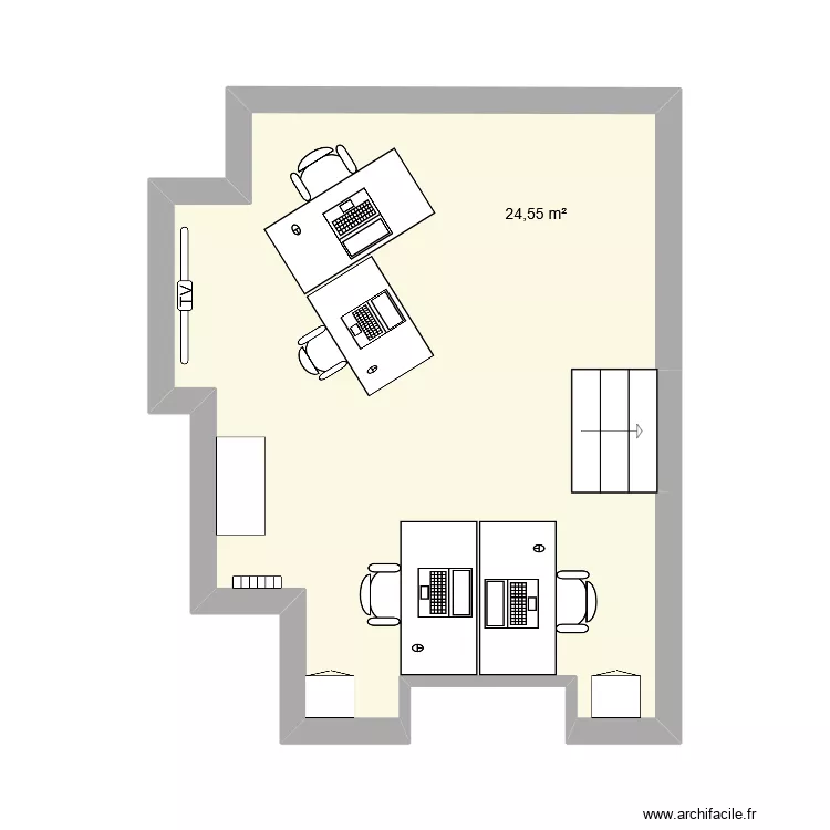bureau SESU. Plan de 
