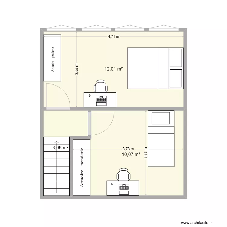 Doudeville APT2 &eacute;tage 2. Plan de 