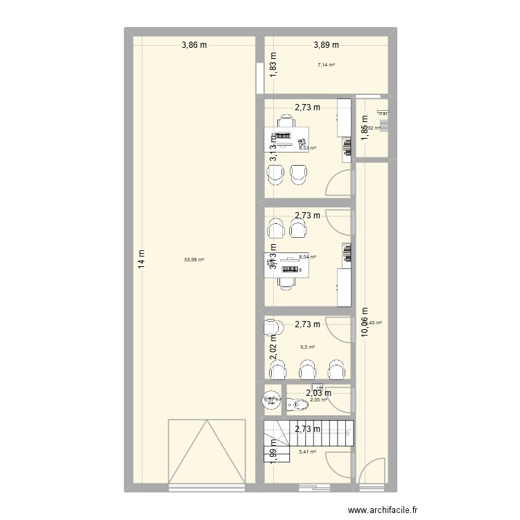 massongy. Plan de 10 pièces et 104 m2