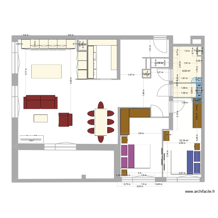 T4 Christelle copie. Plan de 0 pièce et 0 m2