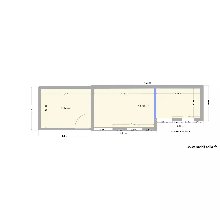 Abri de jardin agrandissement 01. Plan de 