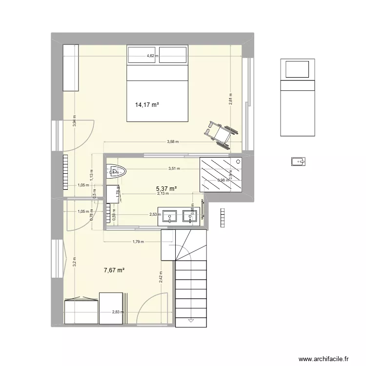 EXTENSION OCT2024. Plan de 14 pièces et 117 m²