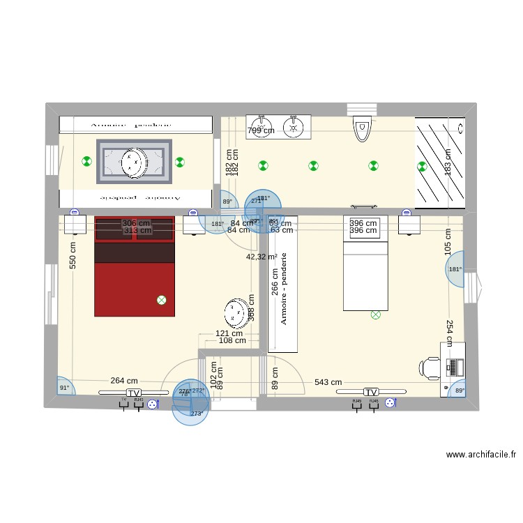 Hypothèse 2. Plan de 0 pièce et 0 m2
