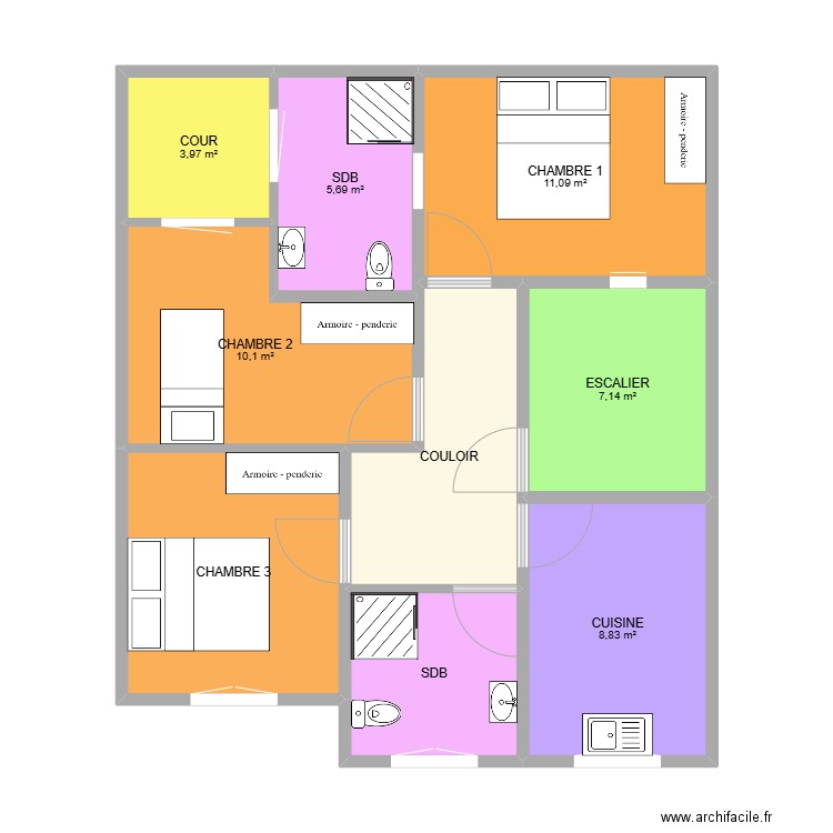 2EME ETAGE. Plan de 0 pièce et 0 m2