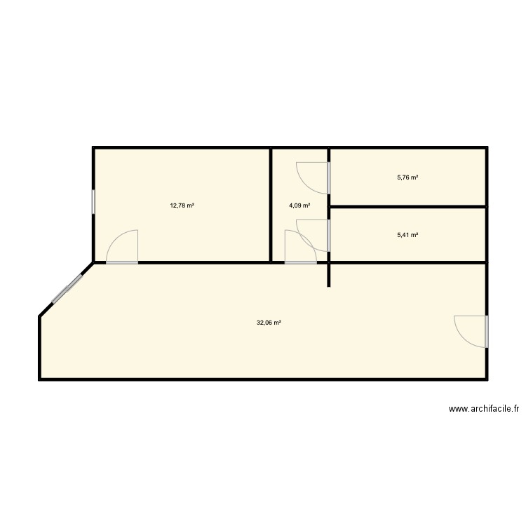 Plan Manon Le Victoria. Plan de 5 pièces et 60 m2