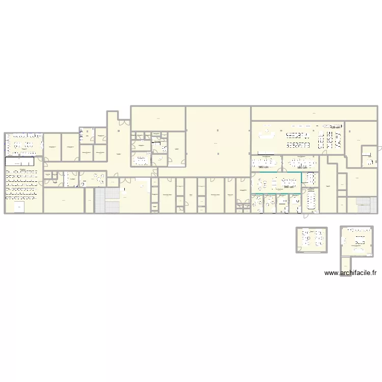 Implantation RDC - Mobilier Bureau. Plan de 
