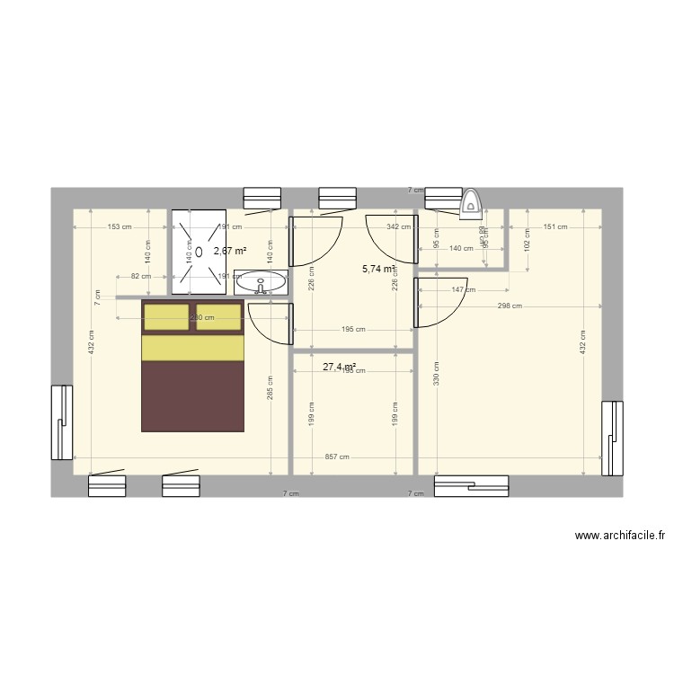 Vaux étage. Plan de 0 pièce et 0 m2