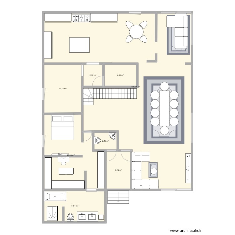moorselestraat 134 deel 2. Plan de 8 pièces et 168 m2