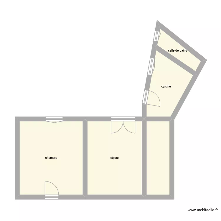 viseur &eacute;tat initial. Plan de 5  et 45 m²