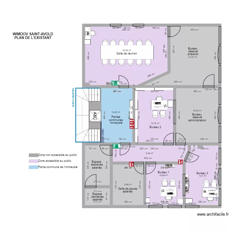 WIMOOV SAINT-AVOLD AVANT TRAVAUX. Plan de 