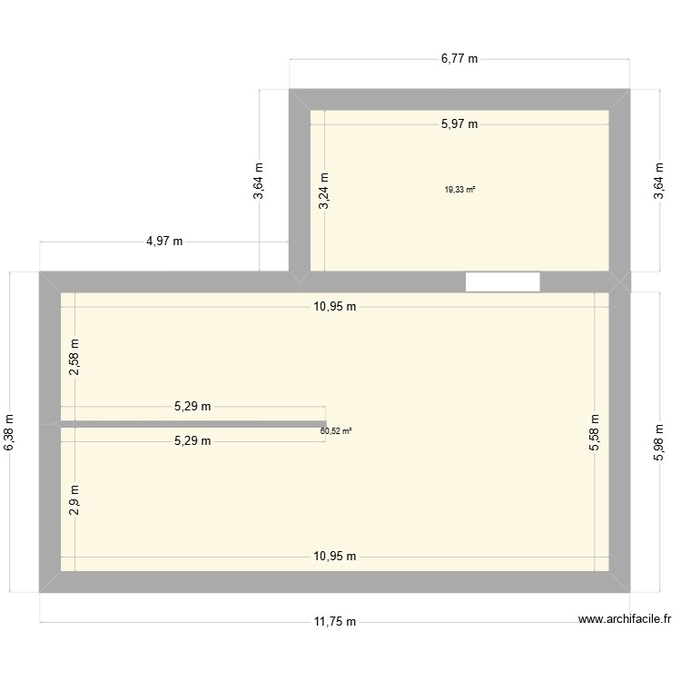 jules ferry rdc. Plan de 0 pièce et 0 m2