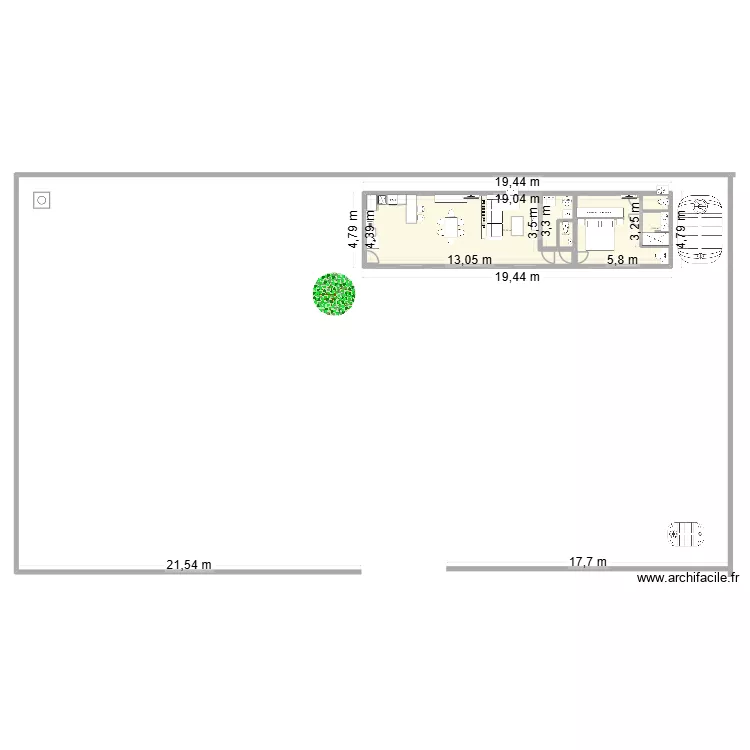 CAP RANDOU 8 MODIFIE. Plan de 3  et 80 m²