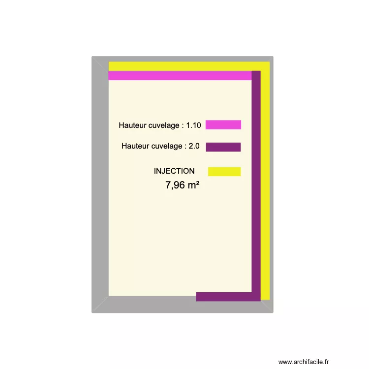 ROUSSEAUX - CUV + INJ. Plan de 1  et 8 m²