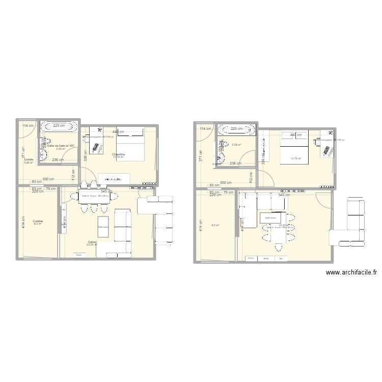 P-d-S 5. Plan de 10 pièces et 119 m2